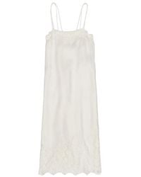 Bimba Y Lola - Washed Linen Lace Midi Dress - Lyst