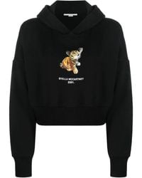 Stella McCartney - Tiger-Print Cropped Hoodie - Lyst