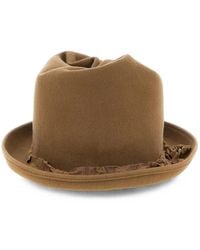 Yohji Yamamoto - Curled Asymmetric-Crown Hat - Lyst