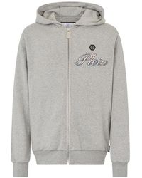 Philipp Plein - Embroidered-Logo Zip-Up Hoodie - Lyst