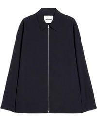 Jil Sander - Zip Long-Sleeve Wool Shirt - Lyst