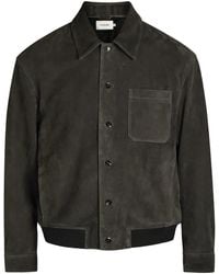 FRAME - Pocket Suede Bomber Jacket - Lyst