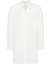 Yohji Yamamoto - Contrast-stitching Linen Shirt - Lyst