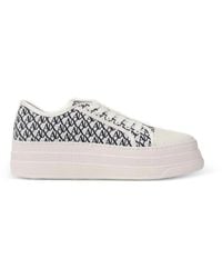 ARMANI EXCHANGE - Ax Monogram-Print Flatform Sneakers - Lyst