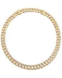 Sara Weinstock - 18kt Yellow Gold Lucia Large Diamond Link Chain Necklace - Lyst