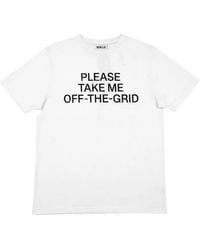 Waldi - Distressed Slogan-Print T-Shirt - Lyst