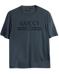 Gucci - Cotton Jersey T-Shirt With Devoré Detail - Lyst