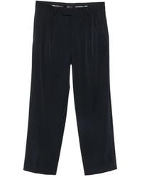 KARL LAGERFELD - Smooth Pleated Wide-Leg Trousers - Lyst