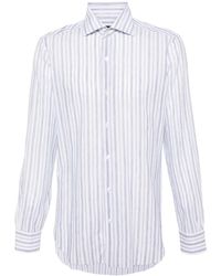 Barba Napoli - Halo-Stripe Semi-Sheer Shirt - Lyst