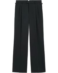 Ami Paris - Pleated Wide-Leg Trousers - Lyst