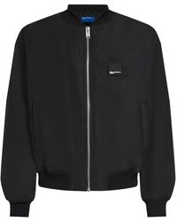 Karl Lagerfeld - Zip-Up Logo-Patch Bomber Jacket - Lyst
