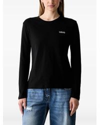 Liu Jo - Logo-Embellished Long-Sleeve T-Shirt - Lyst