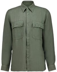 120% Lino - Long-Sleeve Shirt - Lyst