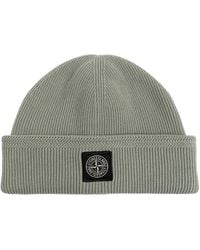 Stone Island - Cappello A Coste Con Logo - Lyst