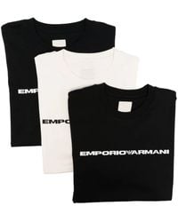 Emporio Armani - Logo T-Shirt -3 Pack - Lyst