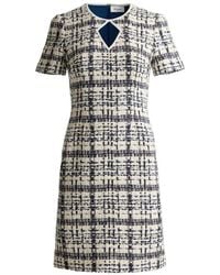 St. John - Tweed Short Sleeve Mini Dress - Lyst