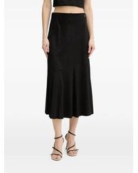 Guess - Emblem-Detail Midi Skirt - Lyst