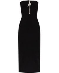 The Attico - Strapeless Midi Dress - Lyst