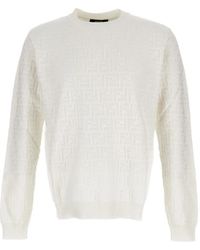 Fendi - Crew-Neck Ribbed Sweater - Lyst