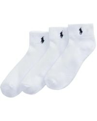 Polo Ralph Lauren - Ribbed Logo-Embroidered Socks - Lyst