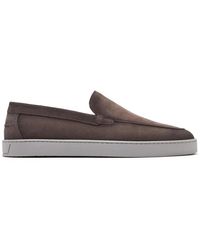 Magnanni - Suede Leather Slip-On Loafers - Lyst