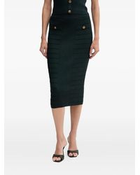 Guess - Ribbed Button-Detail Skirt - Lyst