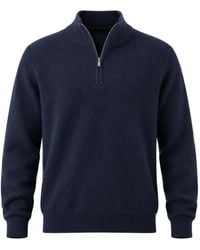 MC2 Saint Barth - Pull Jermyn En Laine D'Agneau À Col Contrastant - Lyst