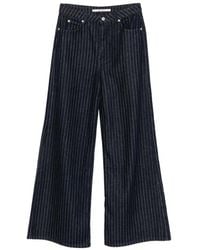 Homage - Pinstripe-Pattern Wide-Leg Jeans - Lyst