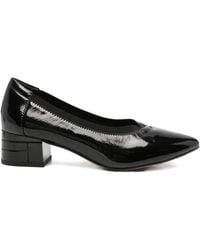 Linda Baumann - Patent-Finish Block-Heel Pumps - Lyst