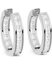 Apm Monaco - Monaco Crystal-Embellished Hoop Earrings - Lyst