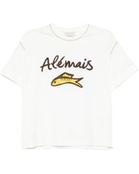 ALÉMAIS - T-Shirt À Logo Brodé - Lyst