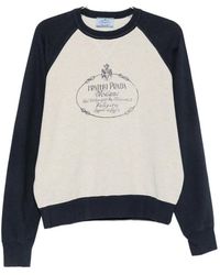 Prada - Logo-Print Raglan-Sleeve Sweatshirt - Lyst
