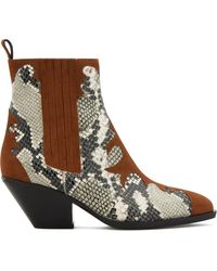 Giuseppe Zanotti - Snakeskin-Effect Cowboy Boots - Lyst