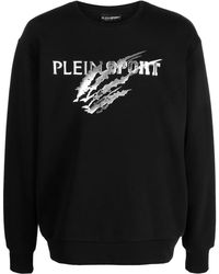Philipp Plein - Ls Scratch Logo-Print Sweatshirt - Lyst