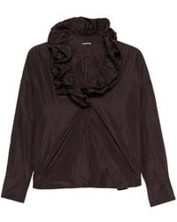 Susanne Bommer - Ruffled Long-Sleeve Blouse - Lyst