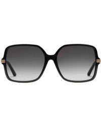 Gucci - Web-detailing Square-frame Sunglasses - Lyst