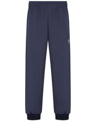 EA7 - Logo-Print Elasticated-Waist Track Pants - Lyst