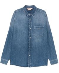 Marni - Logo-Embroidered Chest-Pocket Shirt Jacket - Lyst