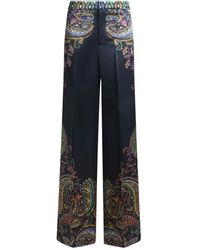 Etro - Wide-Leg Printed Trousers - Lyst