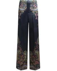 Etro - Wide-Leg Printed Trousers - Lyst