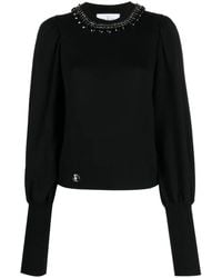 Philipp Plein - Crystal-Embellished Wool Knitted Jumper - Lyst