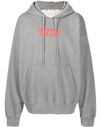 Off-White c/o Virgil Abloh - Arrows-Motif Drawstring Hoodie - Lyst