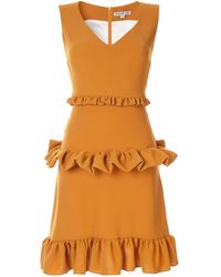 Edeline Lee Gesture Korte Jurk - Oranje