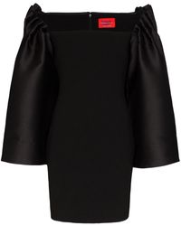 Solace London Mini-jurk Met Oversized Mouwen - Zwart