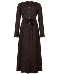 Pinko - Floral-Jacquard Belted Maxi Dress - Lyst