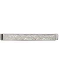 Burberry - Engraved Check Tie Bar - Lyst