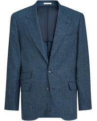 Brunello Cucinelli - Houndstooth Single-Breasted Blazer - Lyst
