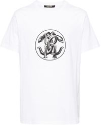Roberto Cavalli - T-shirt en coton à imprimé graphique - Lyst