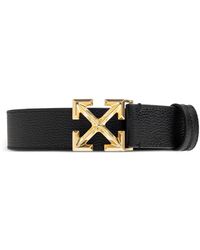 Off-White c/o Virgil Abloh - Arrow Buckle Grained Leather Belt - Lyst