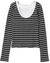 Beautiful People - Miller Striped Double-Front T-Shirt - Lyst